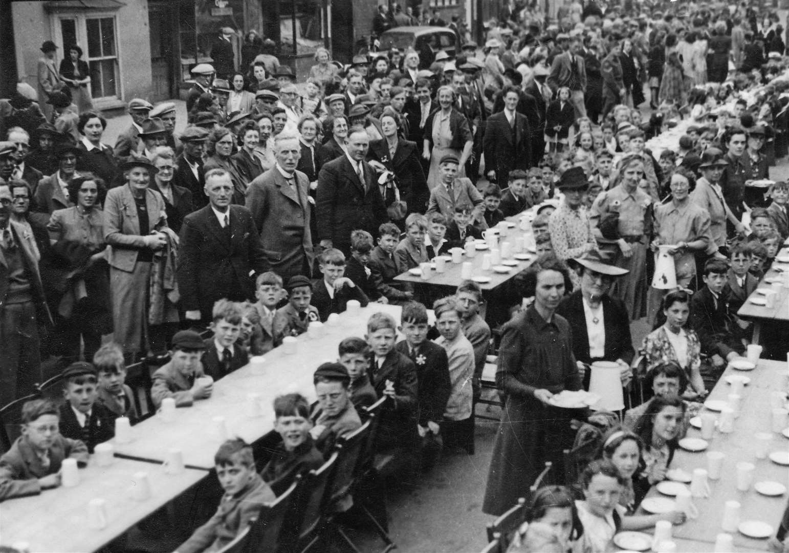 A party for the coronation of King George VI and Queen Elizabeth in 1937