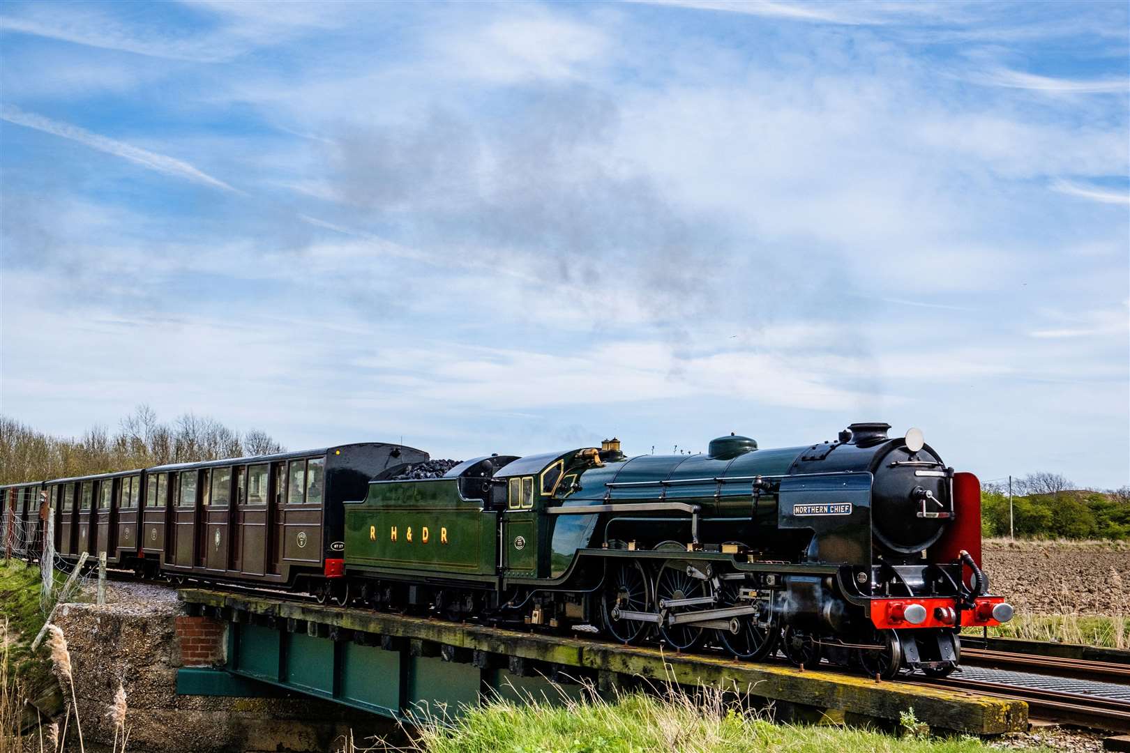 The railway has been operating for more than 90 years and has a large fleet of one-third-size steam and diesel locomotives