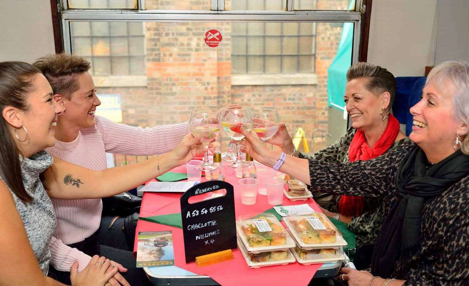 Raise a glass of gin aboard a steam engine during this unique event from the Spa Valley Railway. Picture: Supplied by Pennington PR