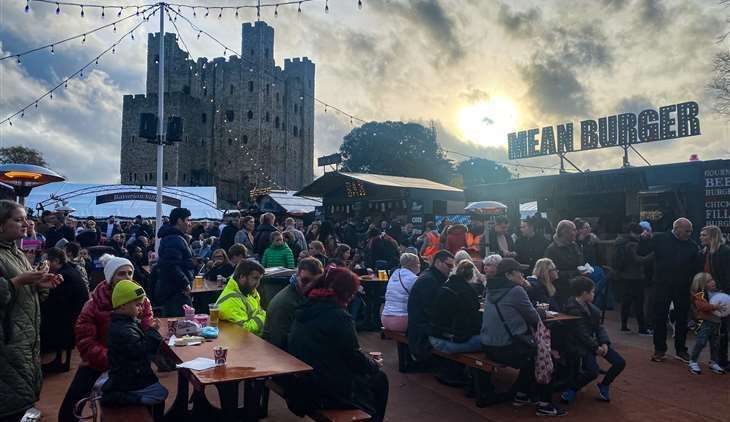 Rochester Castle will be transformed into a Bavarian food village from the end of November. Picture: Sam Lawrie