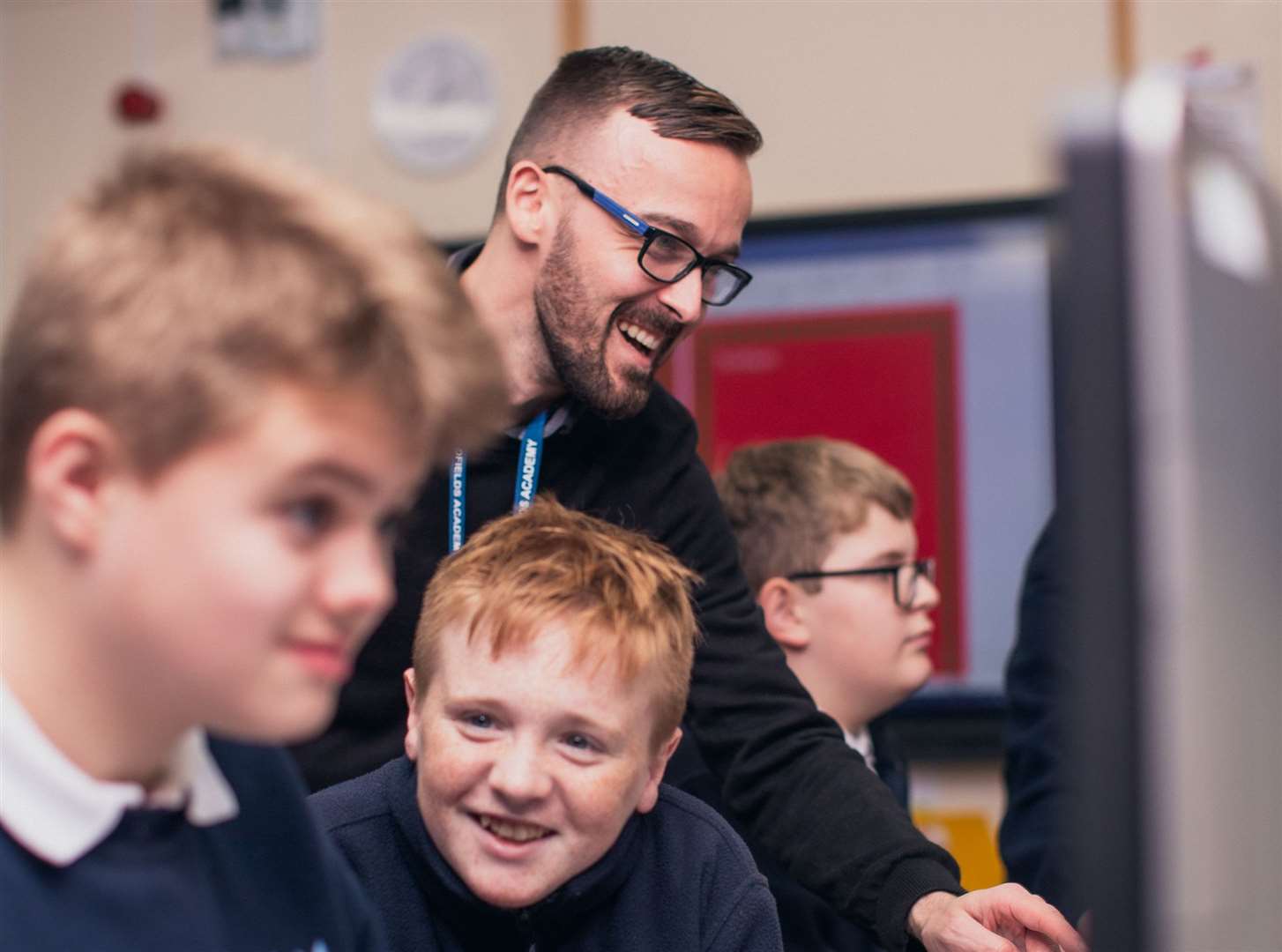 Pupils and staff at Bradfields Academy in Chatham