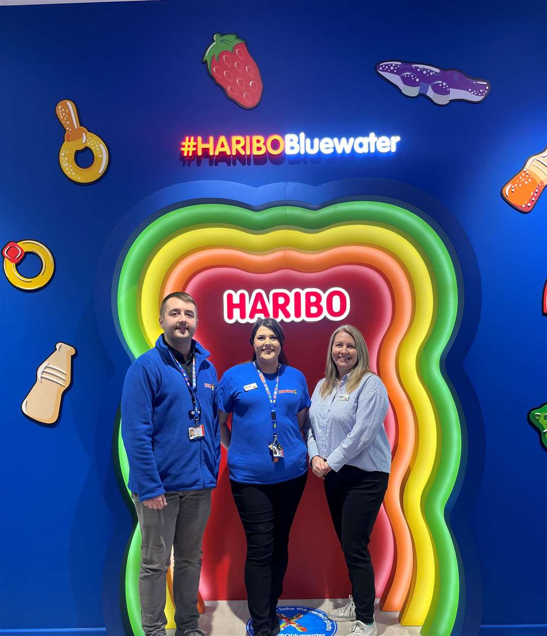 Left to right: Simon Kennedy, store manager Hannah Carter and Becky Fox