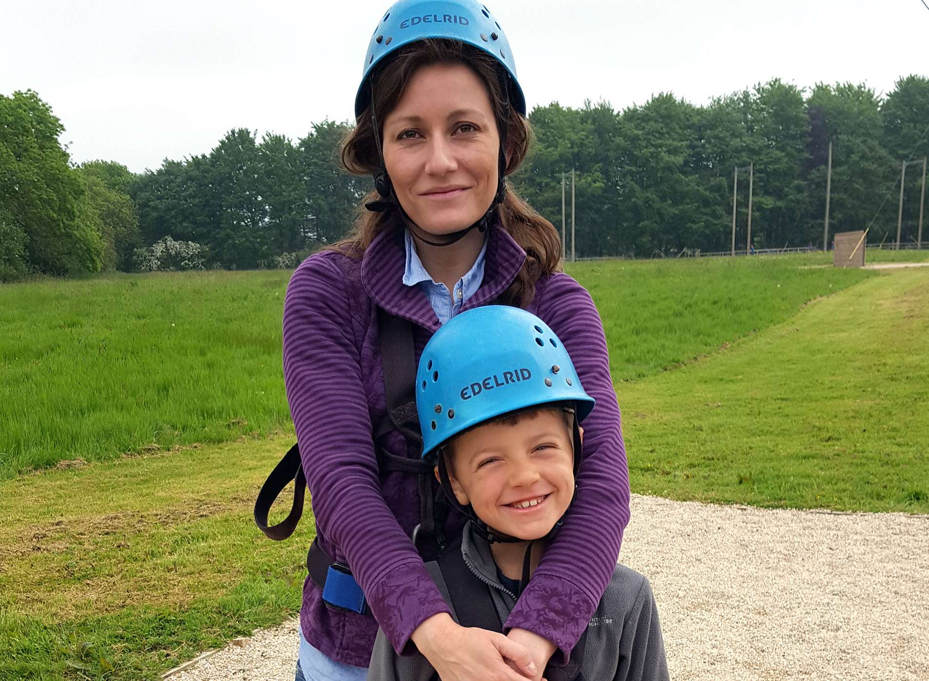 Emily Shelley with her son at PGL