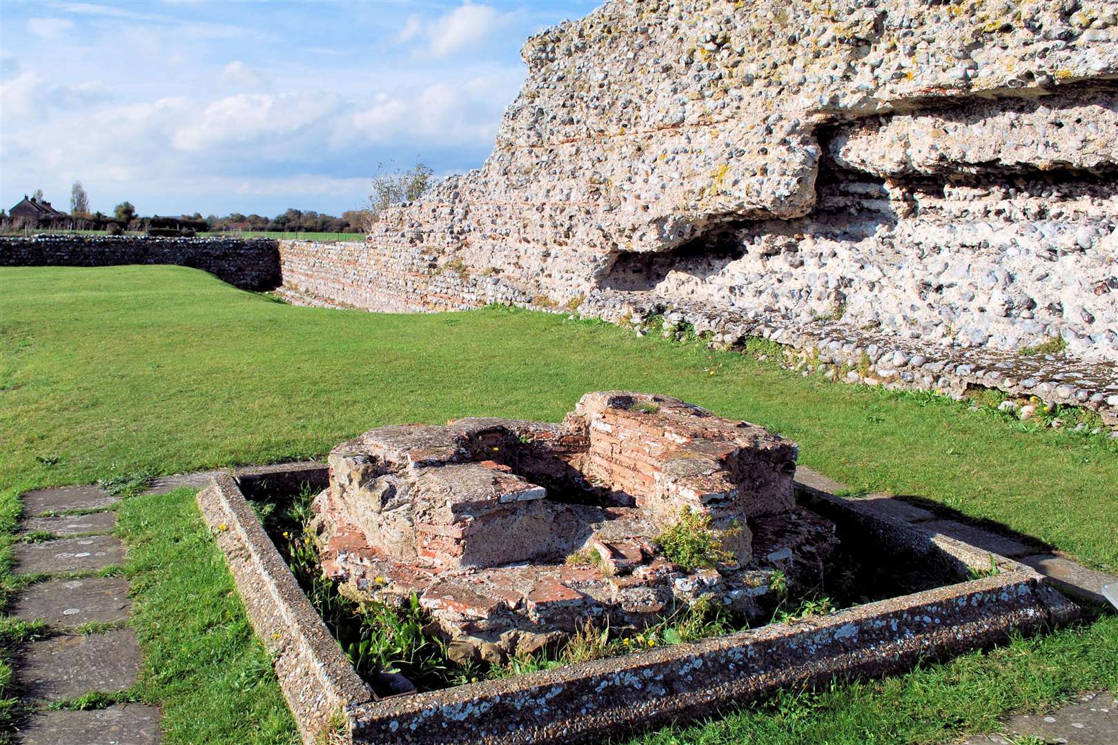 The ancient ruins at English Heritage’s Richborough Roman Fort. Picture: John Lambshead