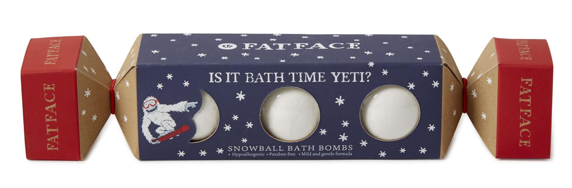 Snowball bath bombs from Fat Face, £5