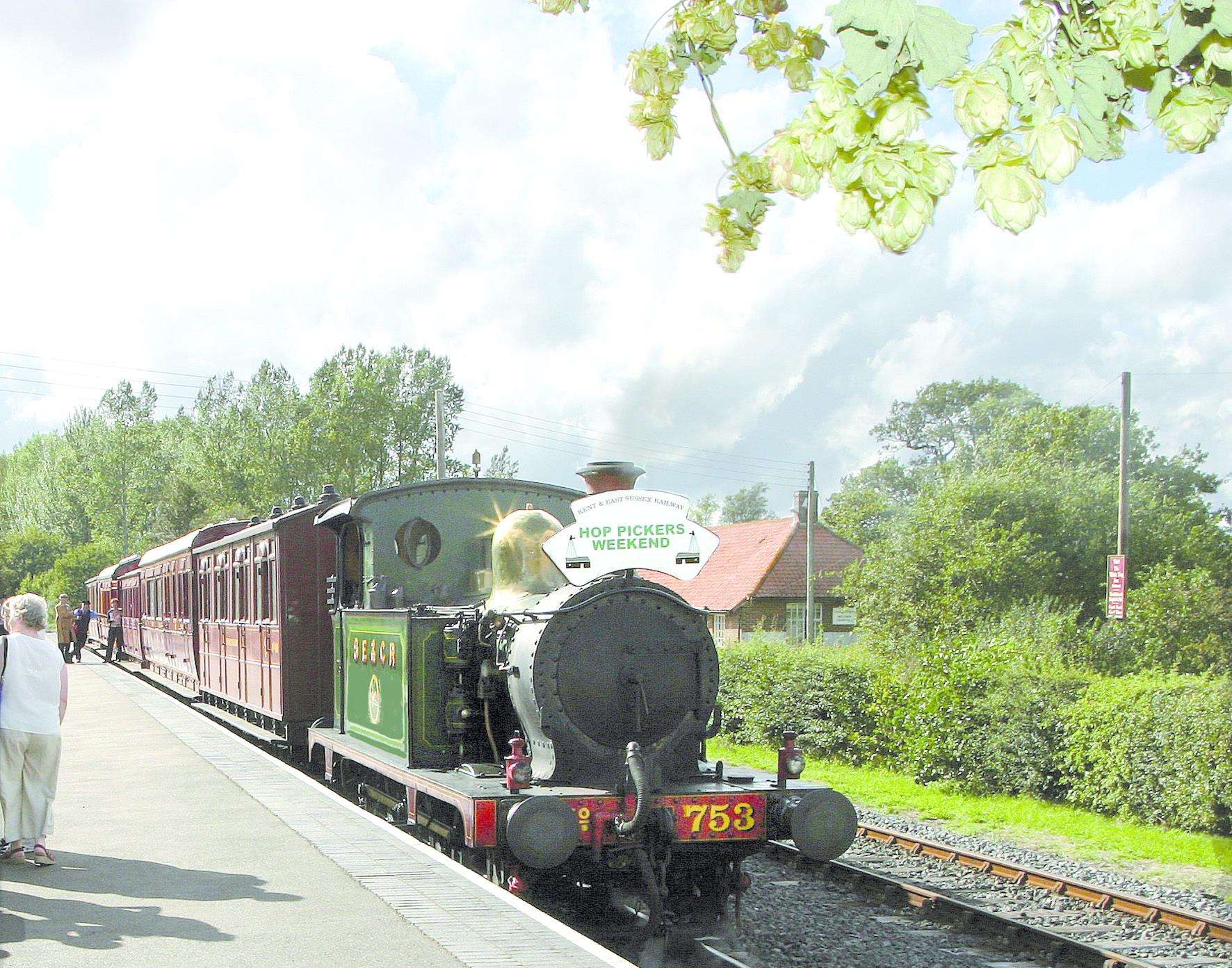 The Kent and East Sussex Railway's hop pickers' train