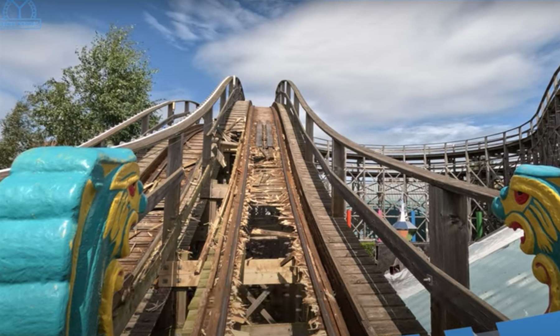 The Scenic Railway was damaged in August. Picture: André Bormans/Coasters 'n' Cocktails