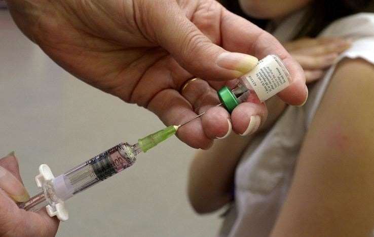 The measles, mumps and rubella vaccine is available at clinics in May and June