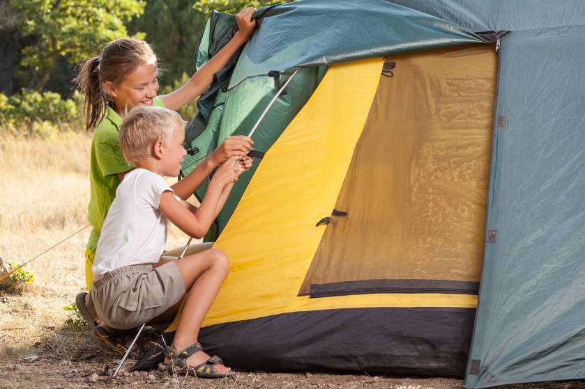 Pitch up a tent with the kids and enjoy the outdoors