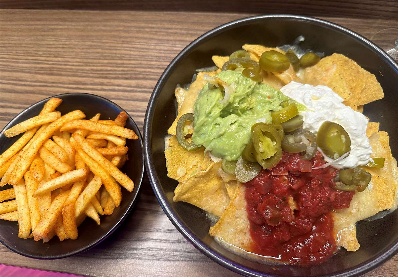 We sampled some piri piri fries, onion rings and nachos at the new attraction