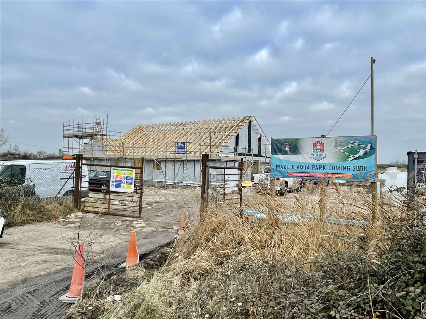 Work has begun on an exciting new aqua park at North Poulders Field, off Ash Road, in Sandwich