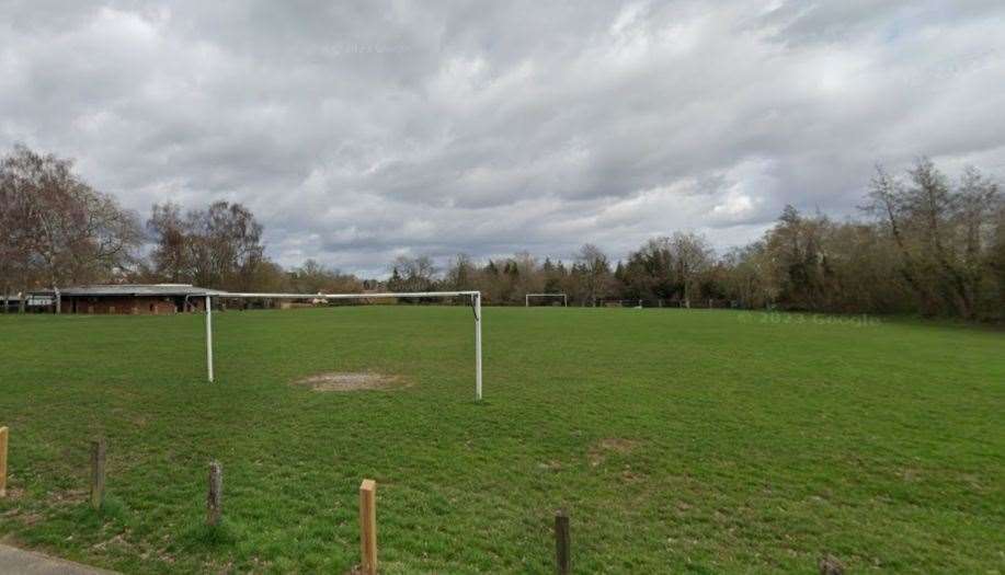 Part of Tenterden's only football pitch will be replaced by tennis and netball courts. Picture: Google