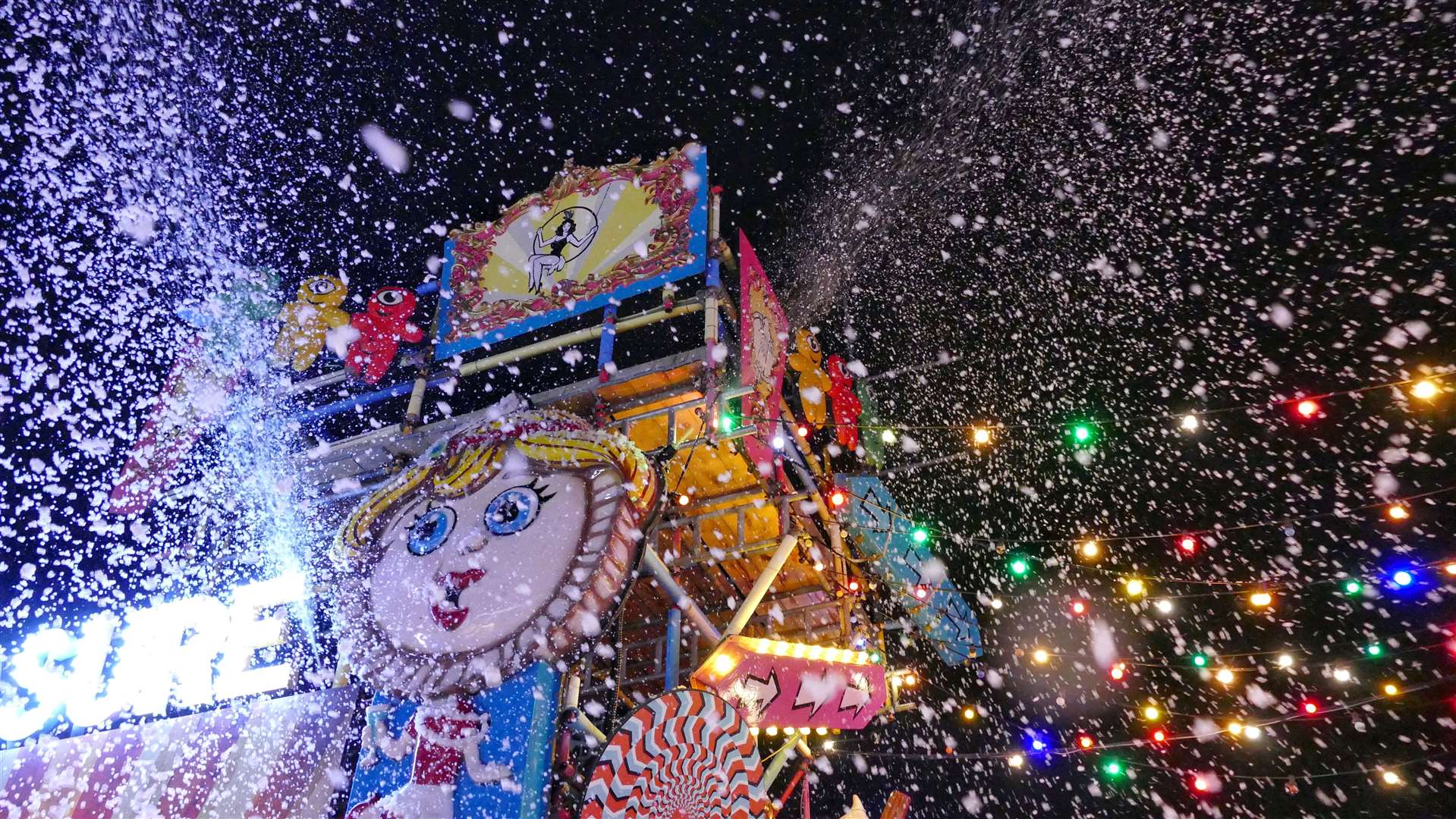 Dreamland’s Christmas World includes indoor snowball fights, electric sleigh rides, craft activities and a Santa’s grotto. Picture: Dreamland