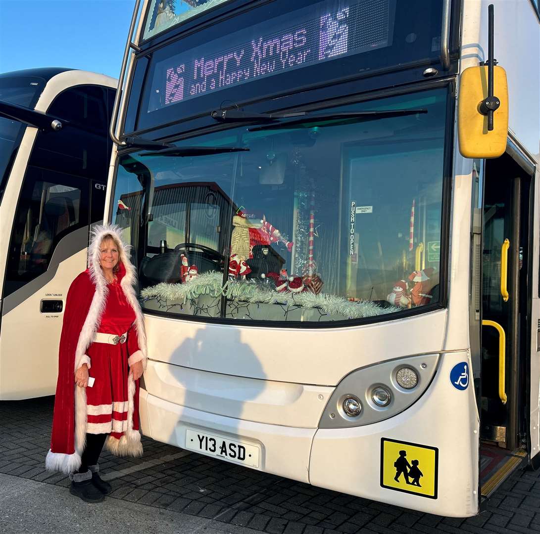 All aboard for festive cheer on the Santa bus