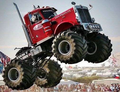 Drive your very own monster truck at the rally. Picture: Monsterslam