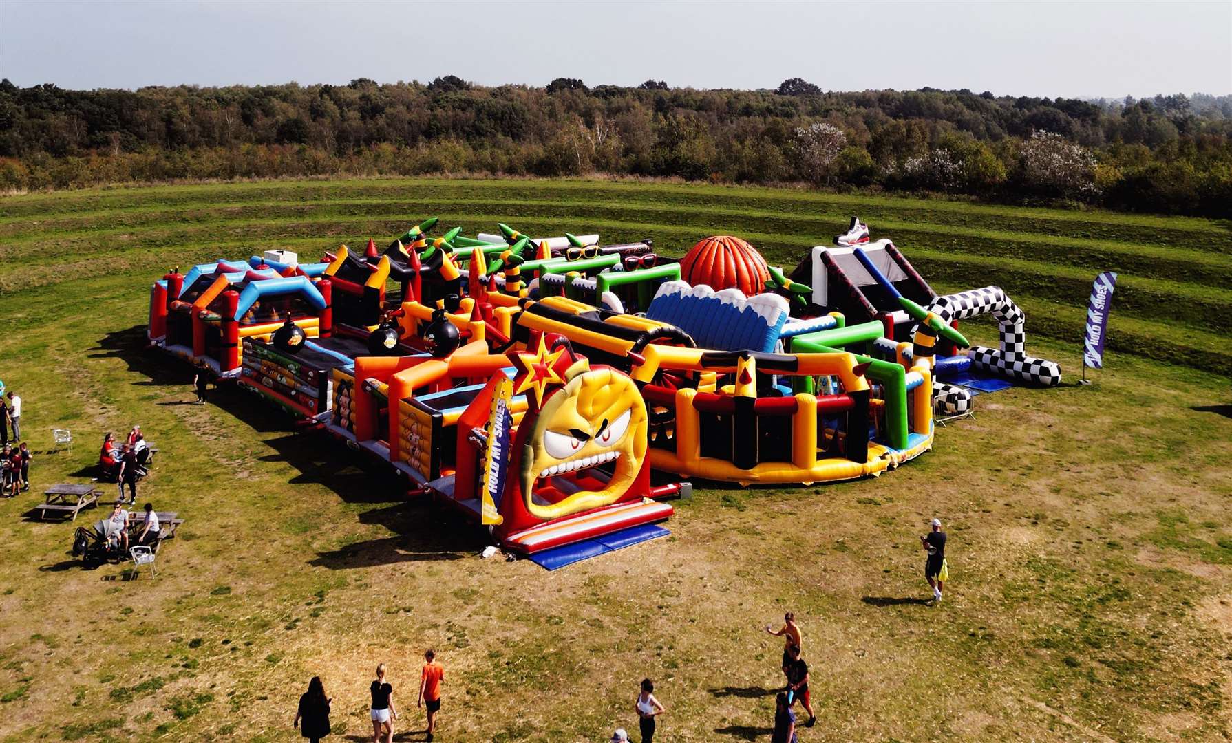 Challenge your friends and family to a race on The Beast, one of the UK’s largest inflatable obstacle courses. Picture: Betteshanger Country Park