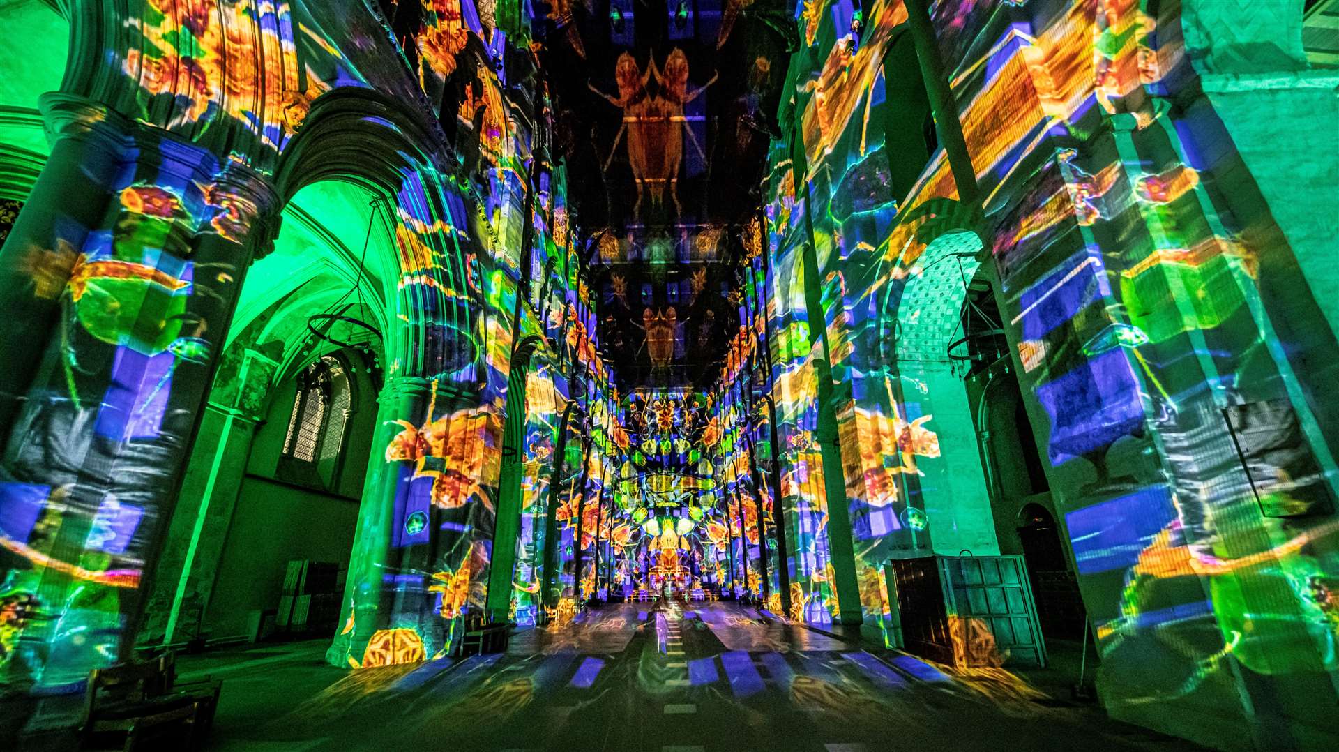 The new show is all about England’s history, art and culture and features striking imagery with an original soundtrack. Picture: Rochester Cathedral