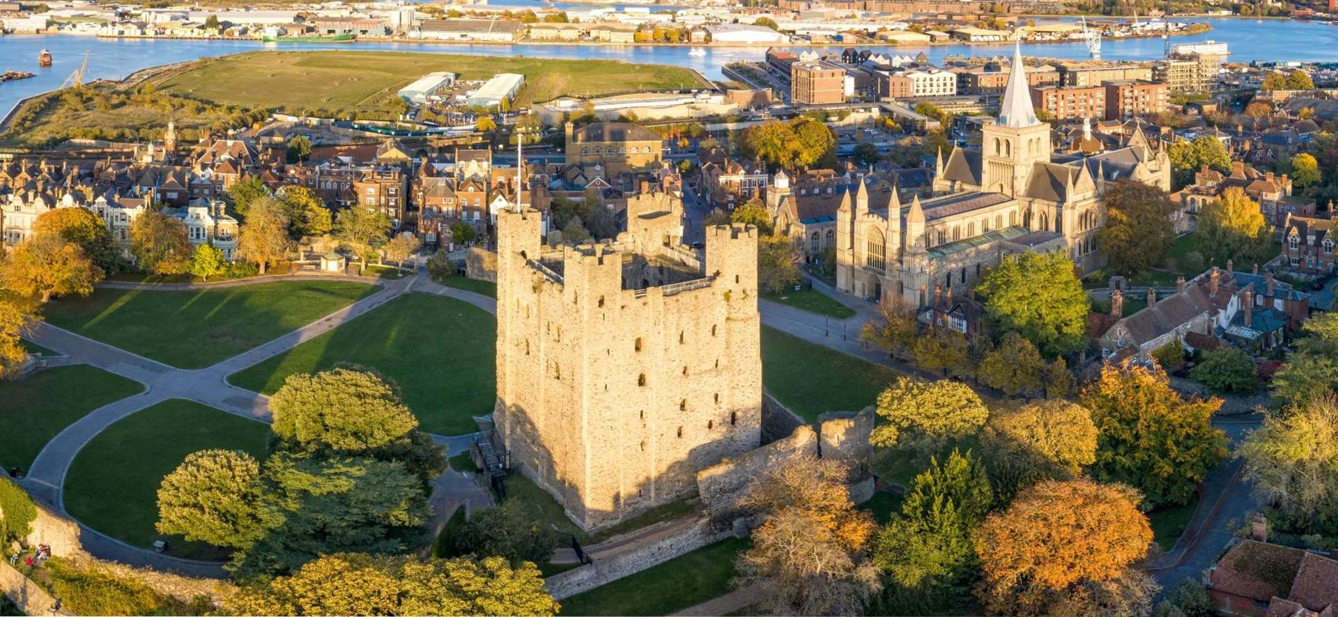 Rochester Castle is located in the heart of the town. Picture: Rochester Castle Live/ Soapboxx