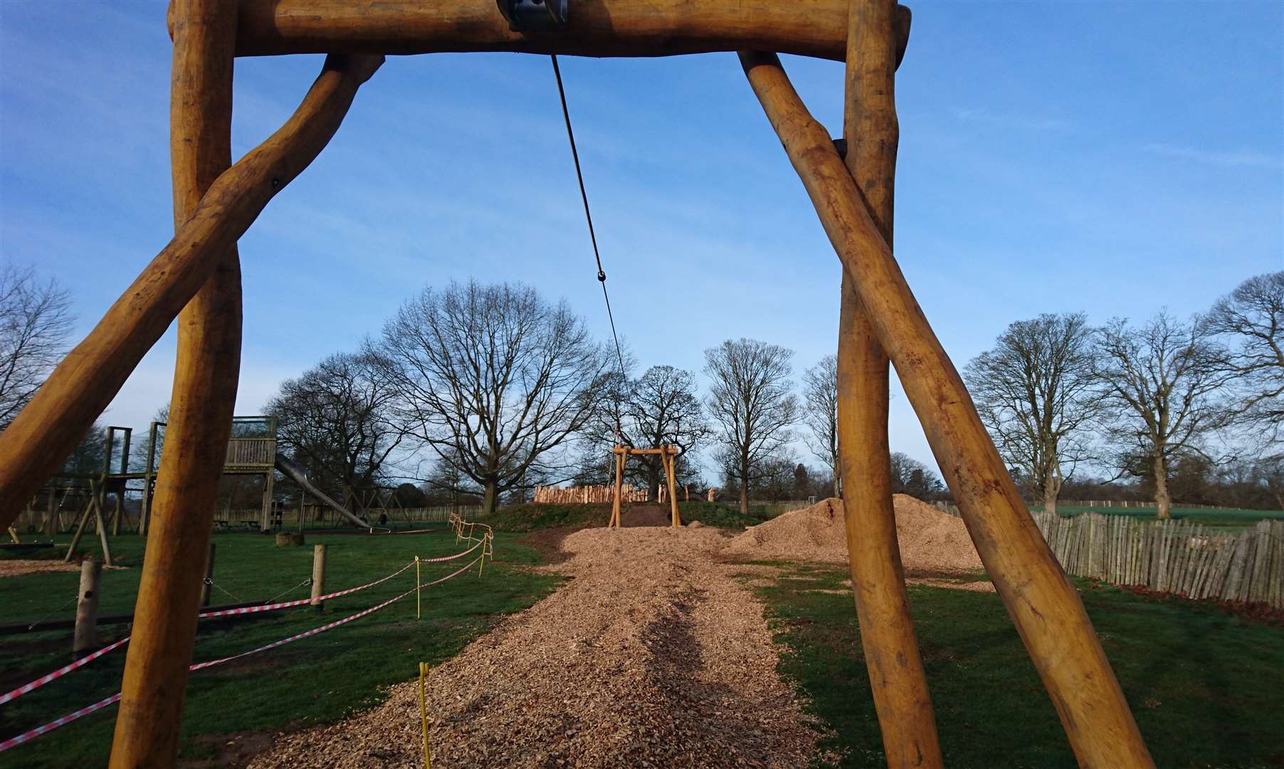 A zip wire is being added to the play area at Penshurst Place (1285701)