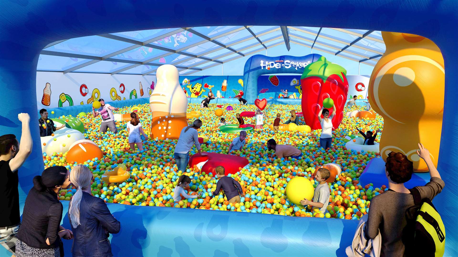 Haribo hosted the UK’s largest ball pit at Bluewater. Picture: HARIBO