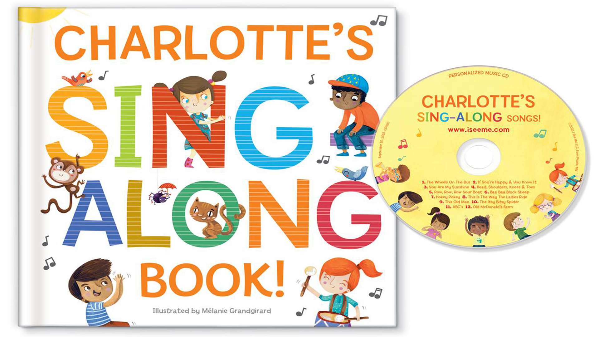 A personalised book, plus a CD and MP3 digital download