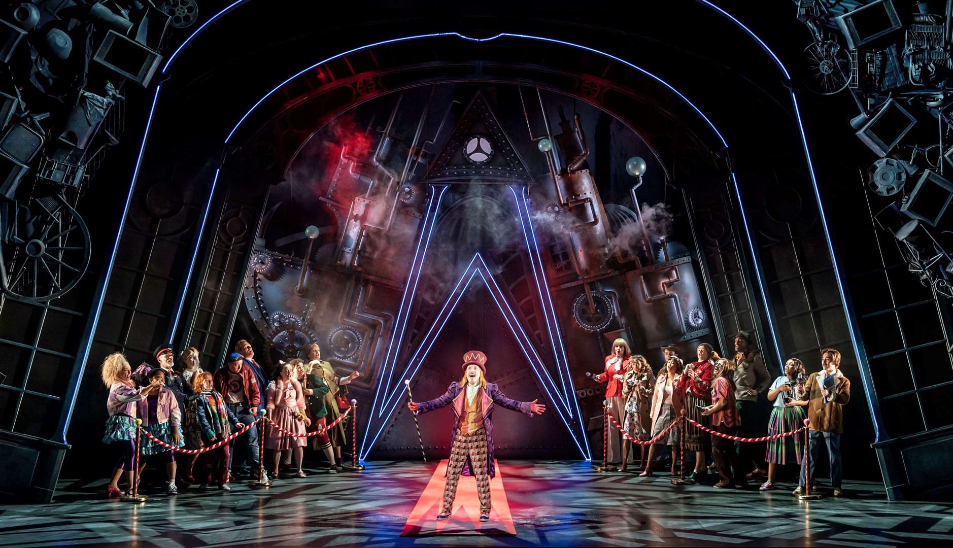 CHARLIE AND THE CHOCOLATE FACTORY by Dahl, , Writer Roald Dahl, Director - James Brining , Book - David Greig, Music - Marc Shaiman , Lyrics - Marc Shaiman and Scott Wittman , Set and Costume Designer Simon Higlett , Milton Keynes, 2023, Credit: Johan Persson