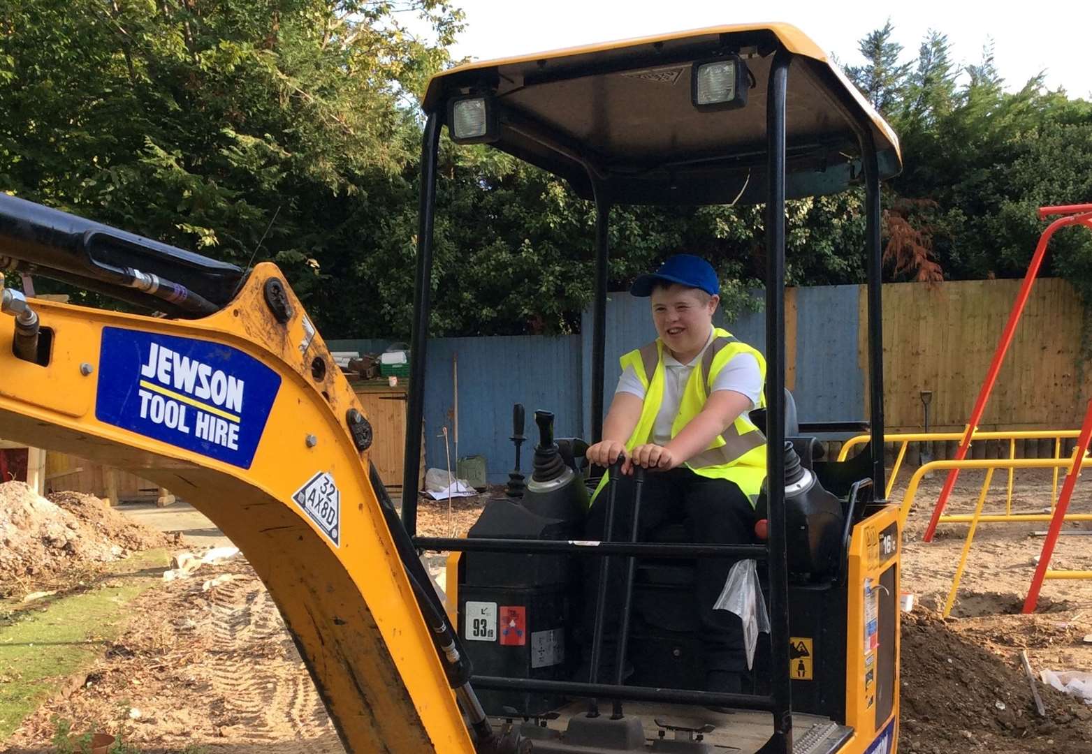 Ciaran Cox, 13, helped dig the new sensory garden at We are Beams in Hextable