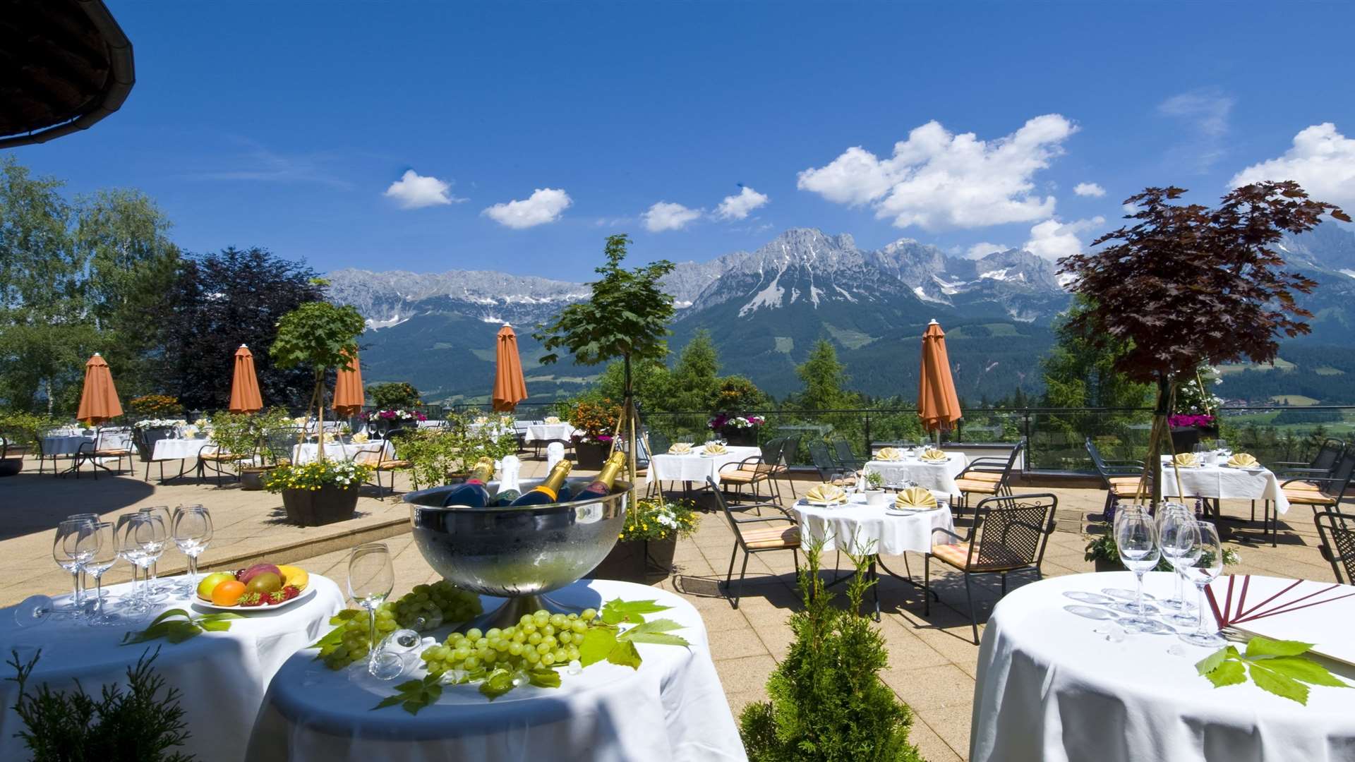 Amazing view from the outside terrace at Hotel Kaiserhof