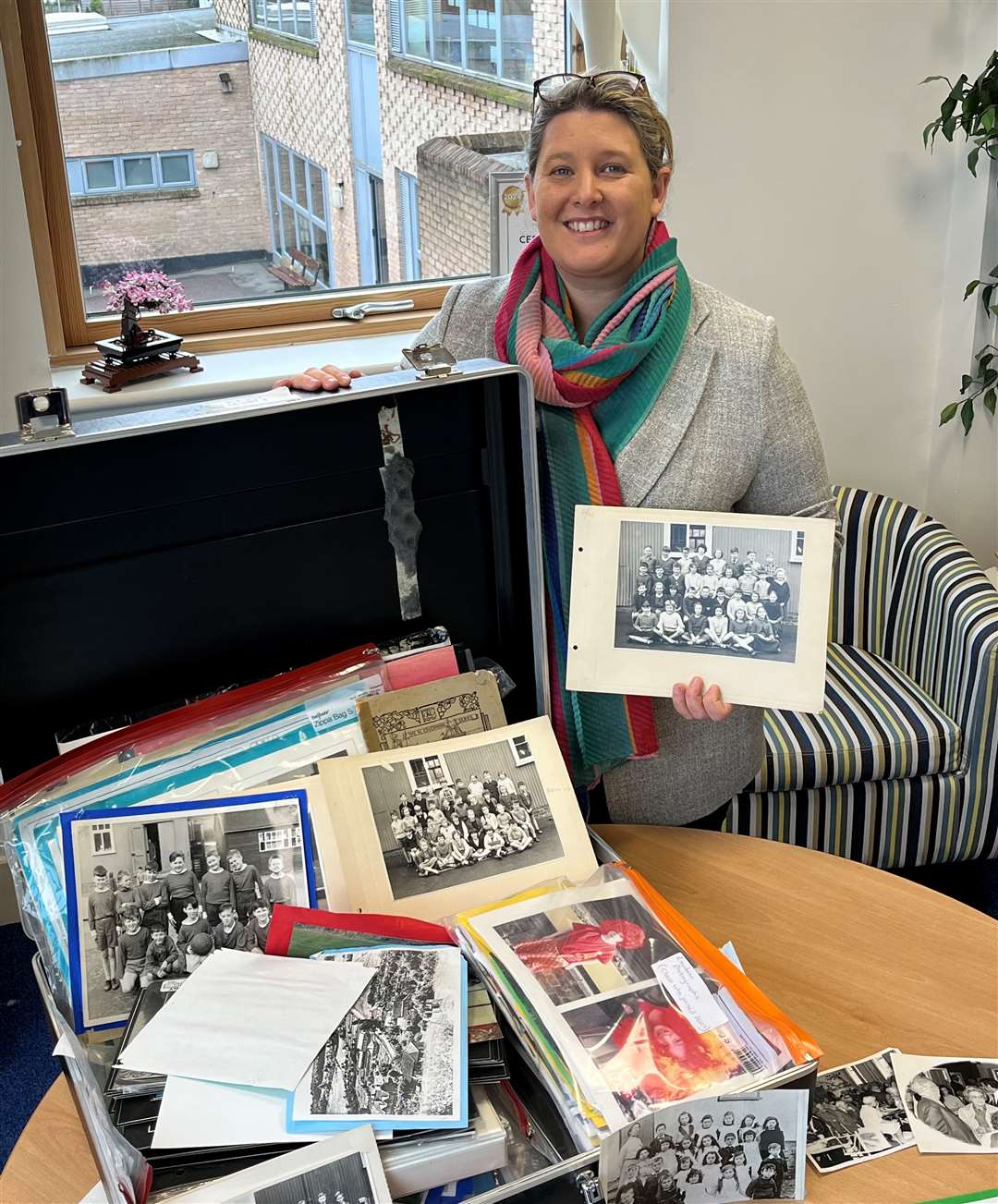 Head teacher Amy Rowley-Jones has unearthed a treasure trove of momentoes