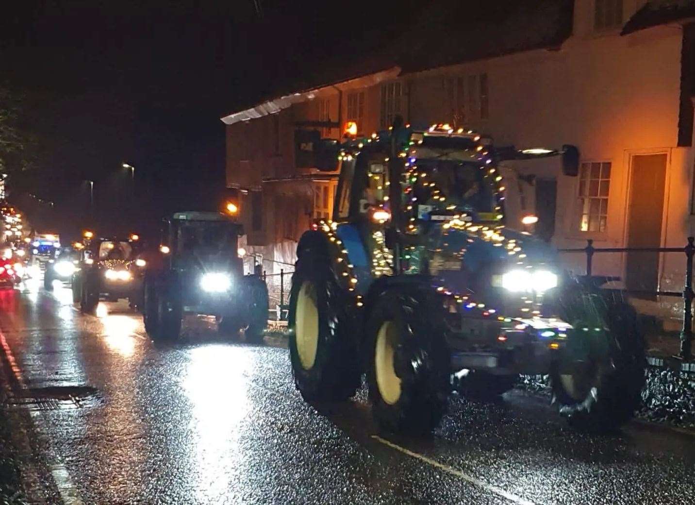 The tractor parade is always a much-loved event at Christmas. Picture: Weald of Kent Young Farmers