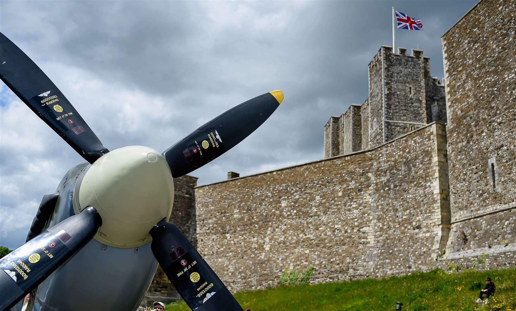 See a Spitfire aircraft in the grounds of Dover Castle for their annual WWII Weekend. Picture: Alan Langley