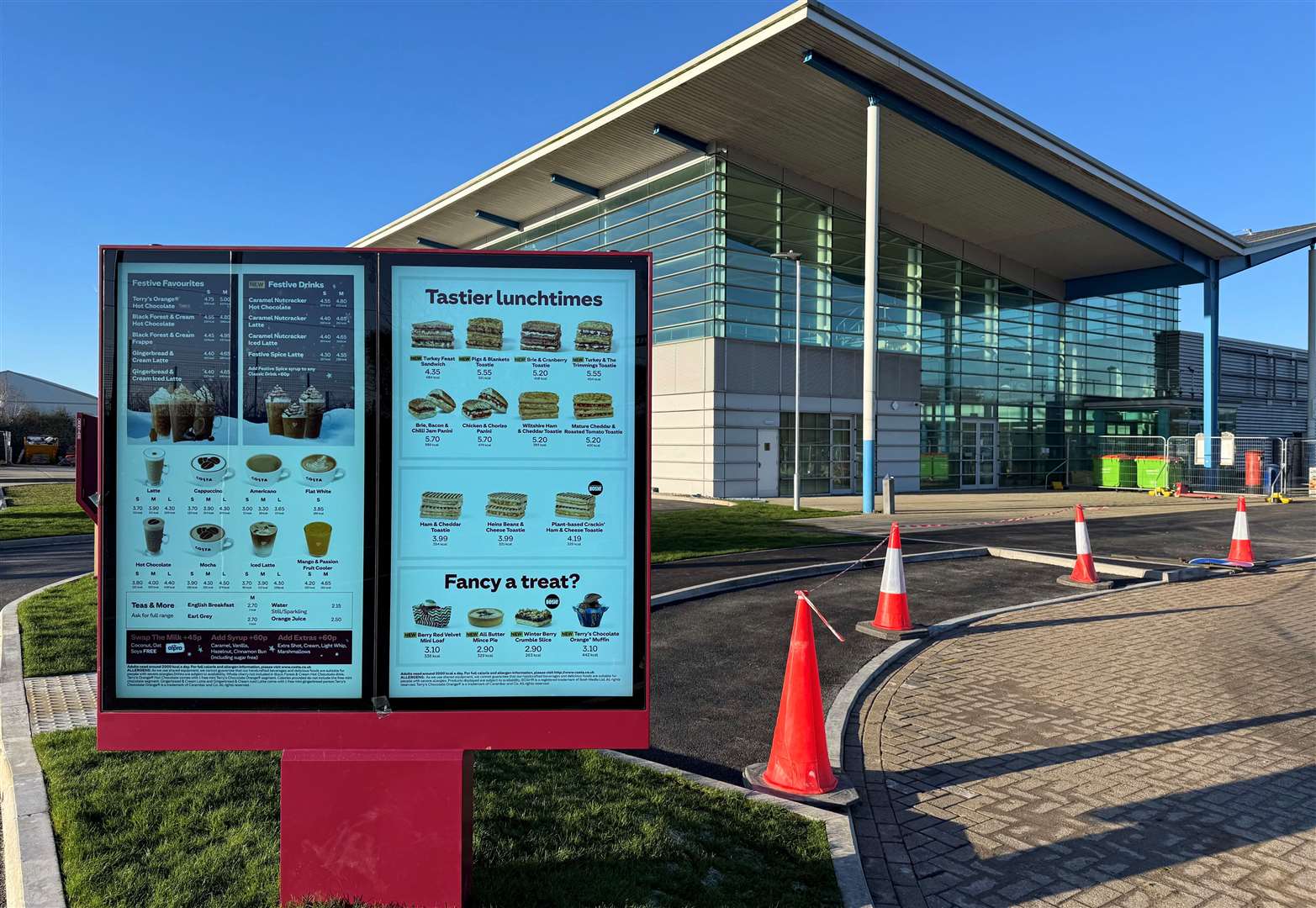 Menu boards have already been installed at the services. Picture: Barry Goodwin