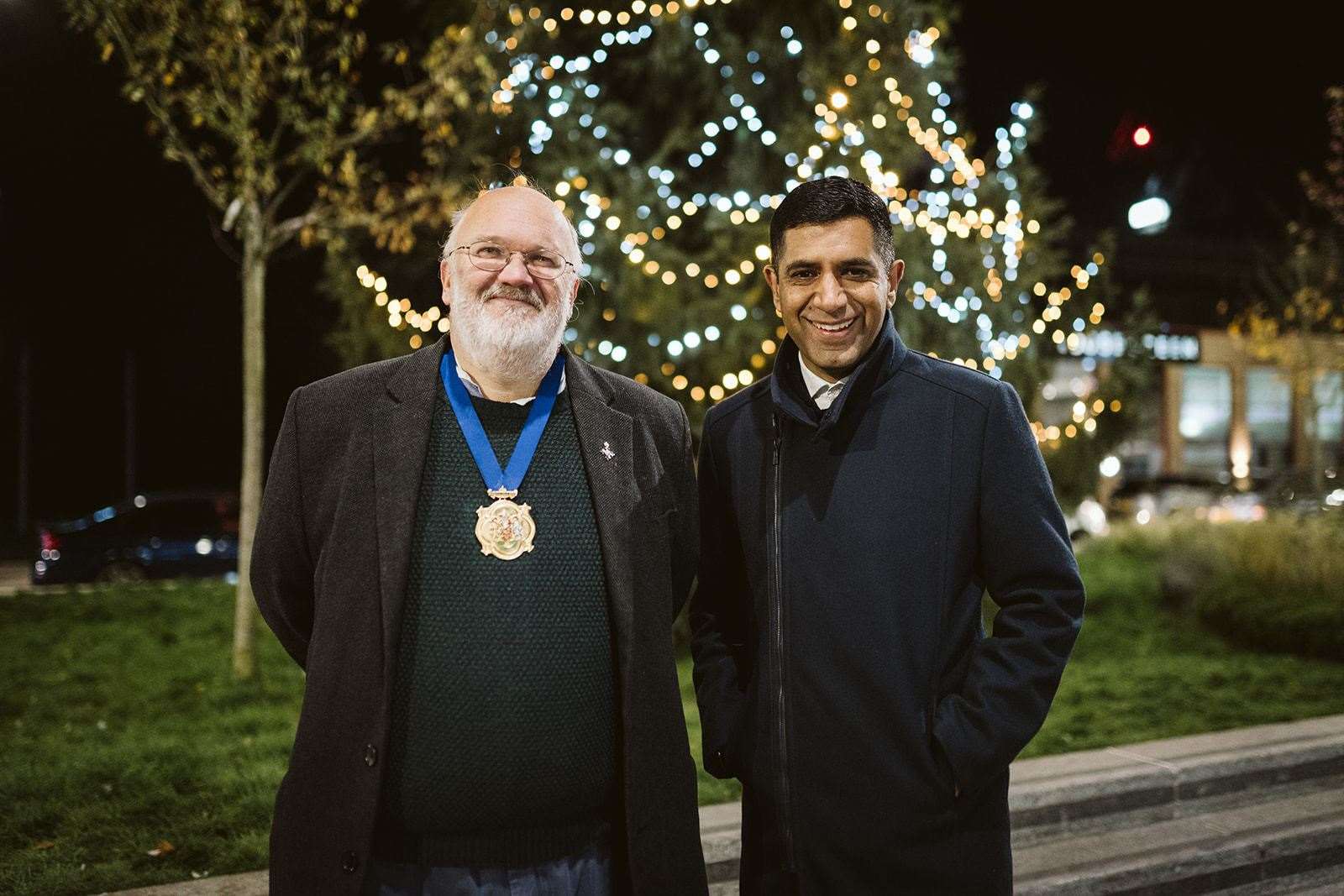 Dartford council leader Cllr Jeremy Kite and Gurvinder Sandher of Cohesion Plus. Picture: Adam Harvey