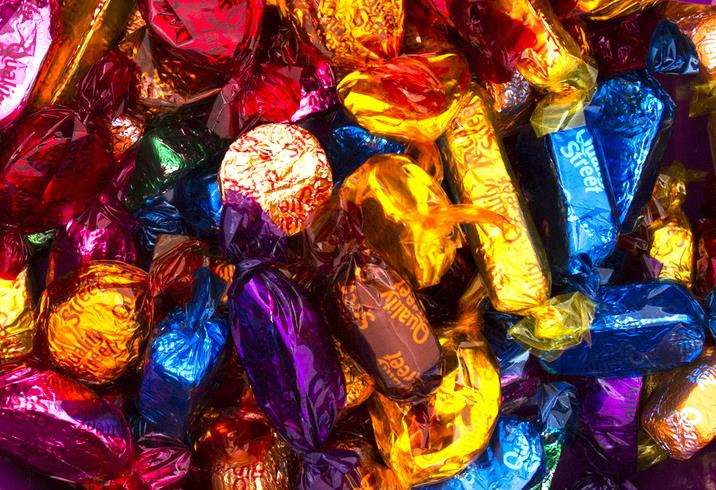 Quality Street pick and mix tins at John Lewis in Bluewater Shopping ...